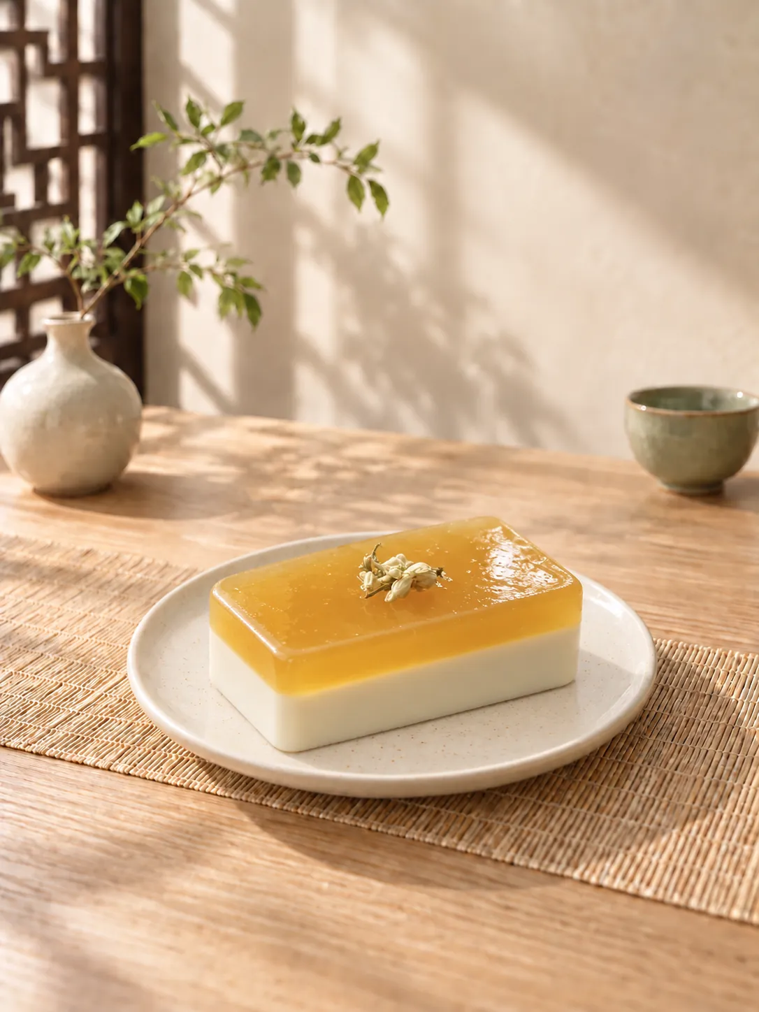 Jasmine Tea Jelly with Milk Pudding — CHDS healthy Chinese meal, Melbourne