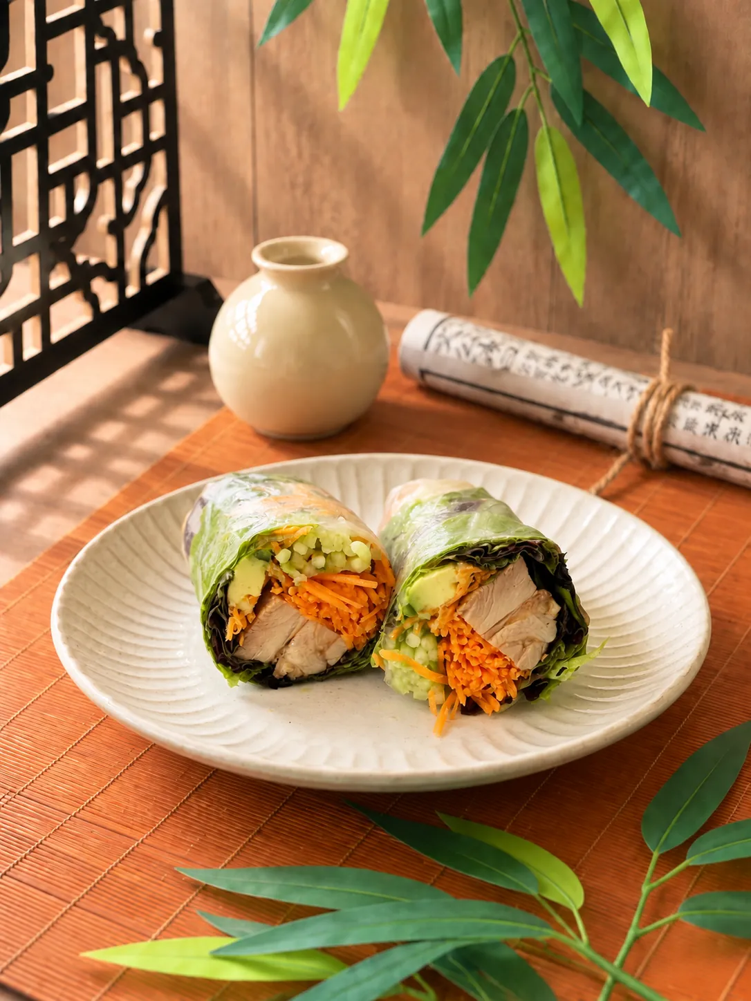 越南风味·照烧鸡鲜蔬米纸卷