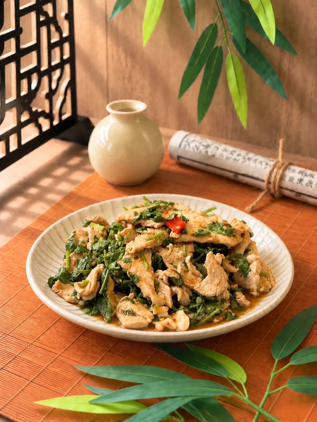 Cilantro Chicken with Vinegar — CHDS healthy Chinese meal, Melbourne