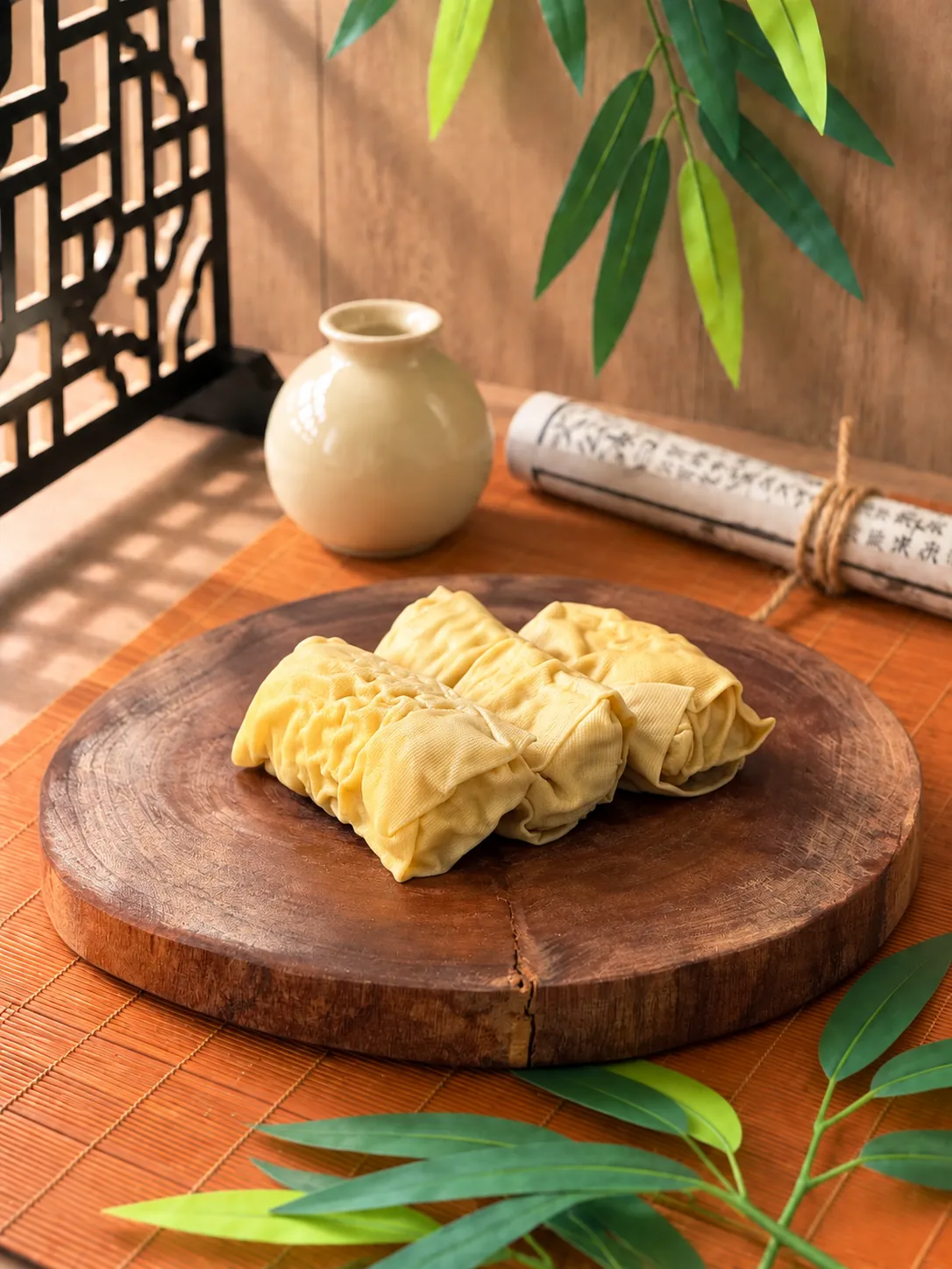 Chicken-Stuffed Bean Curd Rolls — CHDS healthy Chinese meal, Melbourne