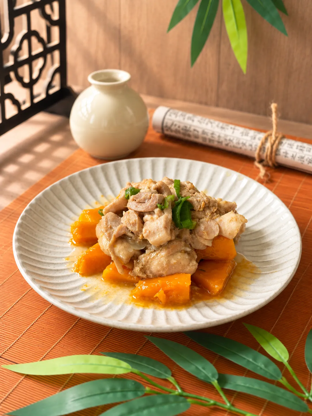 Braised Chicken Thigh with Pumpkin — CHDS healthy Chinese meal, Melbourne